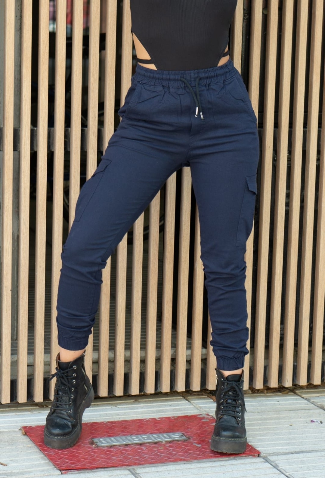 Jogger Cargo Elaztizado Azul - Imagen 2