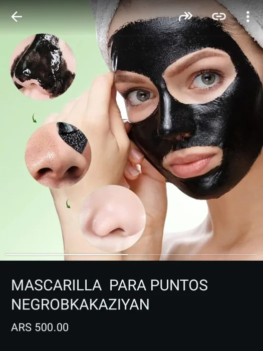 Mascarilla para Poros Punto Negro