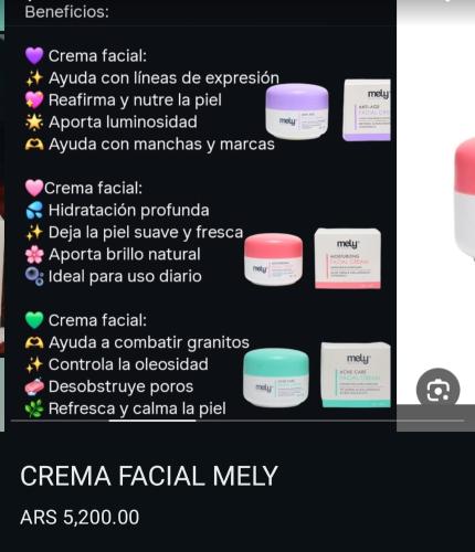 Crema Facial Mely - Miniatura 2