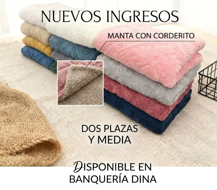 Mantas Cherry  con Corderito de 2 y Media