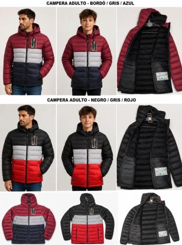 Campera Importada con Piel Tricolor Adulto