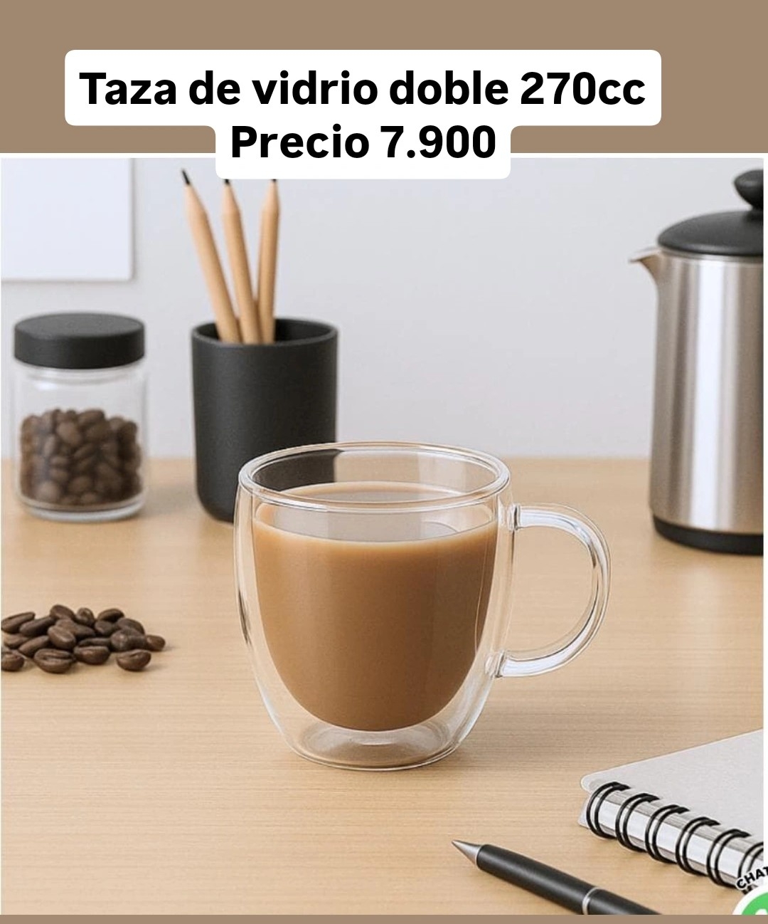 Set X 3 Tazas de Vidrio Rayadas - Imagen 3