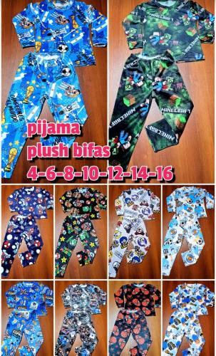Pijamas de Plush Bifaz Niños y Niñas