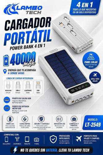 Powerbank Lambo Tech Solar  40000 Mah