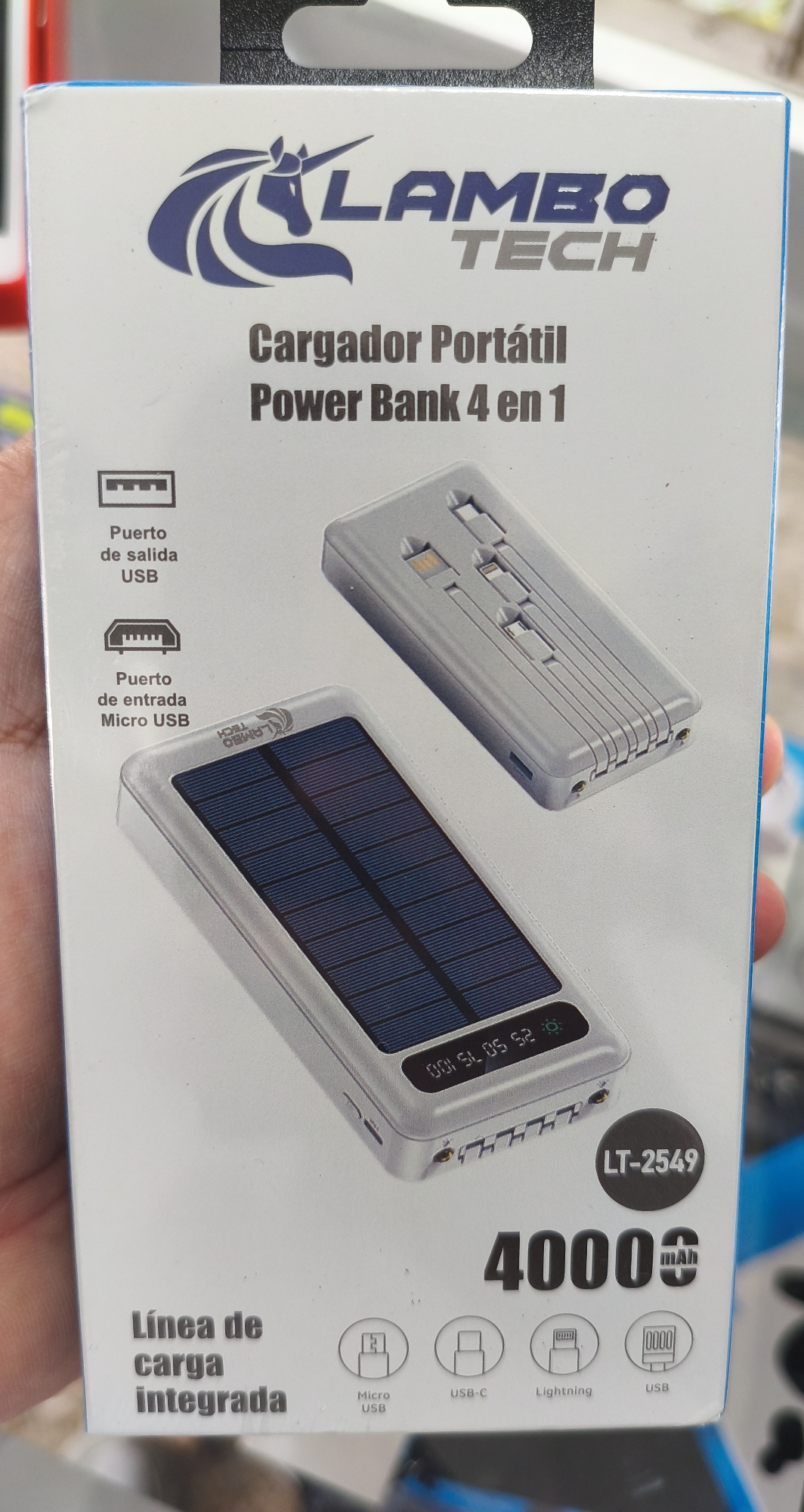 Powerbank Lambo Tech Solar  40000 Mah - Imagen 2