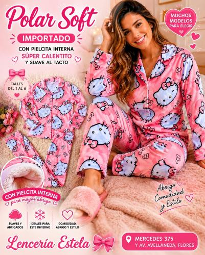 Pijamas Polar Soft  Talle 1 al 6