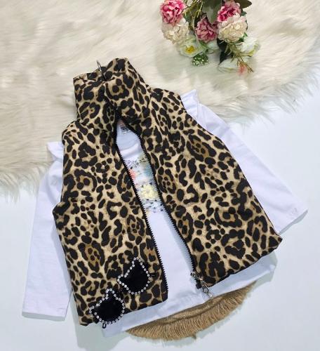 Chaleco Print Puffer Frizado Gab