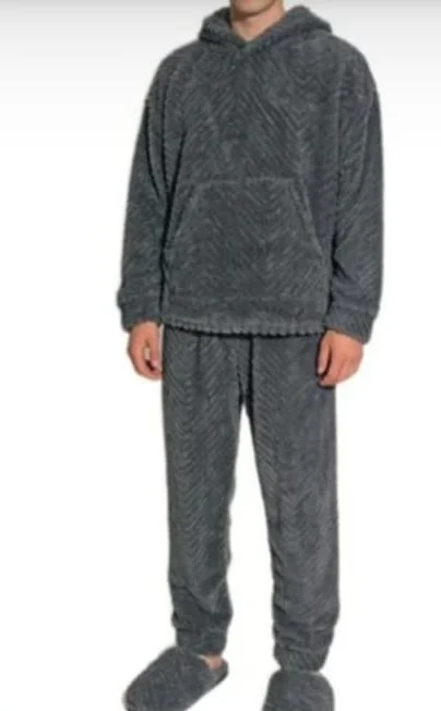 Pijama con Capucha y Bolsillo