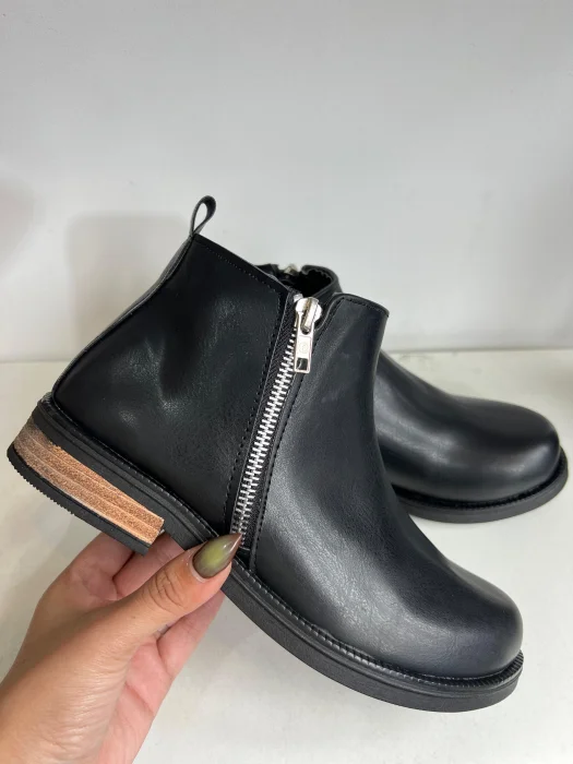 Zapatos Bajitos Sonia Negro con Cierre
