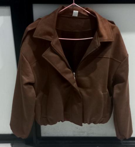 Campera Bomber con Piel