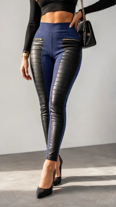 Pantalón Bengalina Engomado con Cierre