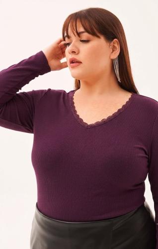 Remera con Puntilla Curvy