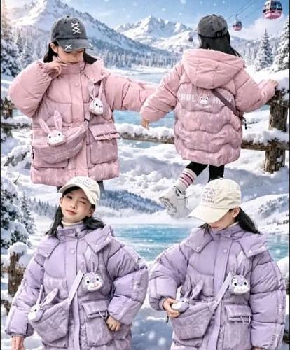 Campera Nena 2a8 Acolchada Frizado Forro Importadas