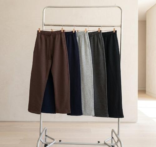 Pantalón Recto Algodón Frisado