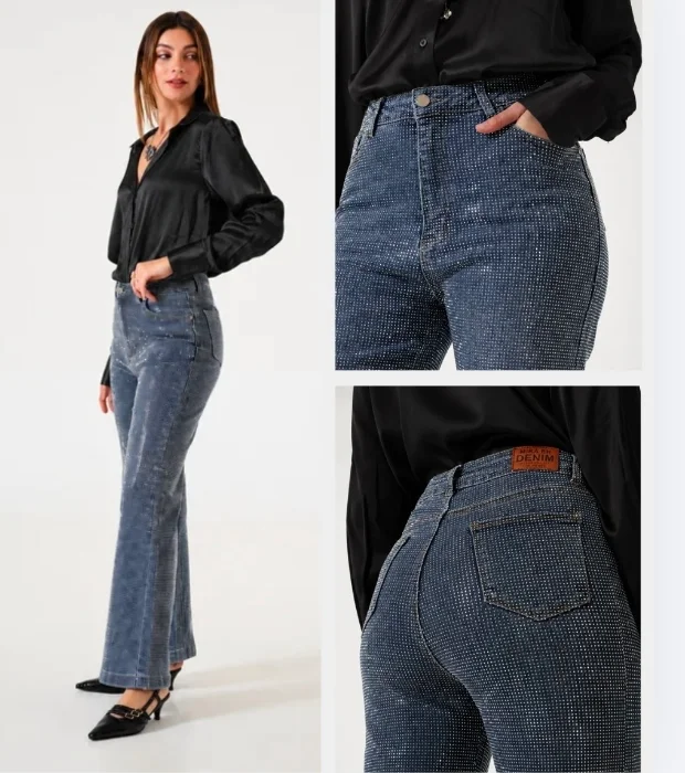 Jeans Elastizado con Strass