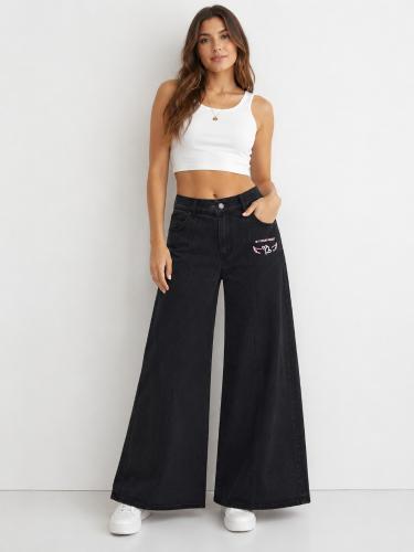 Pantalón Wide_leg Palazzo  Tiro Medio