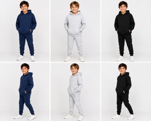 Conjunto Niños  Buzos con Capucha Jogging Chupin con Puños [ Frisas Algodón Peinado ]