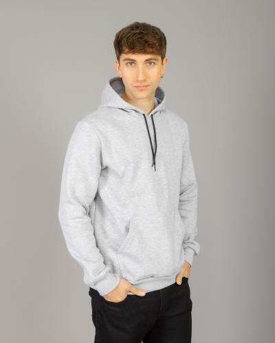 Buzo Capucha Clásico Gris Melange