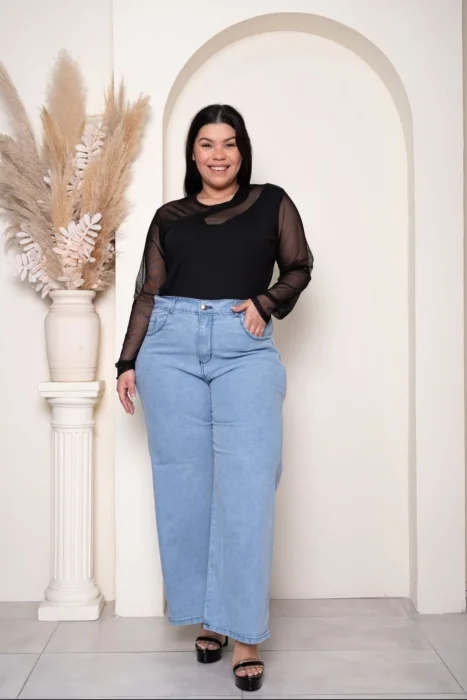 Wide Leg Celeste Talle Especial
