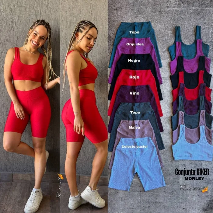 Conjunto Biker + Top Morley