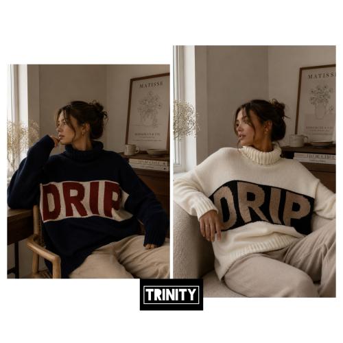 Sweater Drip con Cuello