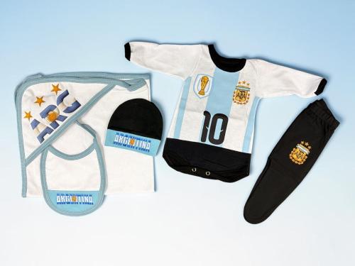 Set 5 Piezas Argentina (manta, Body, Medio Oso, Babero y Gorro) Oferta