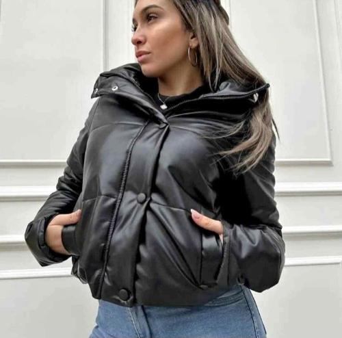 Campera Puffer Eco Cuero
