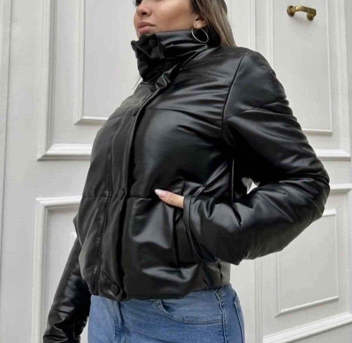 Campera Puffer Eco Cuero - Imagen 2