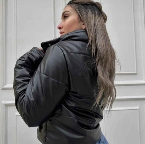 Campera Puffer Eco Cuero - Miniatura 3