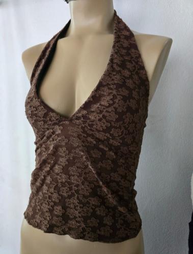 Top Encaje Cuello V Tul