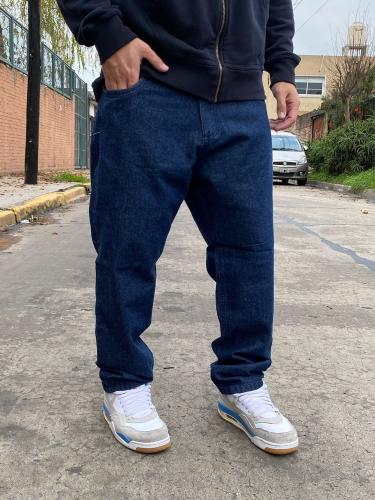 Jean Clásico Hombre Azul Liso - Miniatura 2