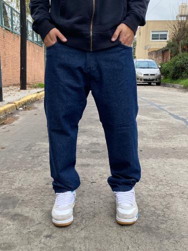 Jean Clásico Hombre Azul Liso - Miniatura 3