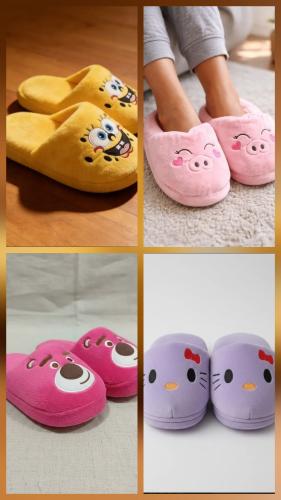 Pantuflas Pantuflones Bordados Animados Unisex