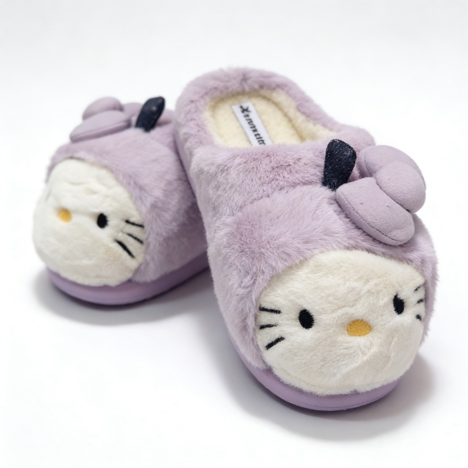Pantuflas Invierno Mujer Hello Kitty Plush Importadas Abrigadas Base Antideslizante - kitty.jpeg