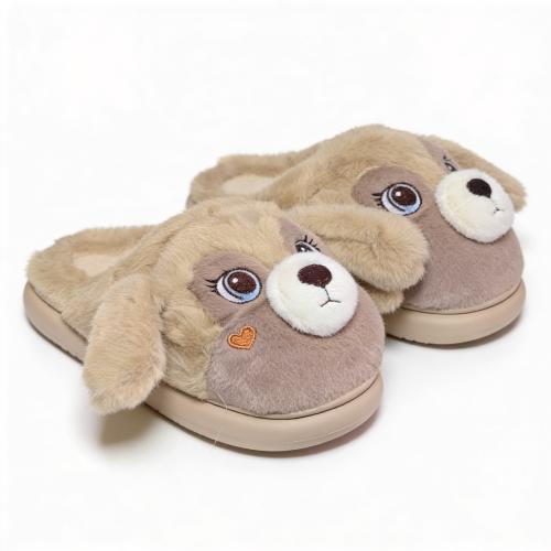 Pantuflas Mujer Importada Perrita Peluche con Orejas Antideslizantes - Miniatura 3