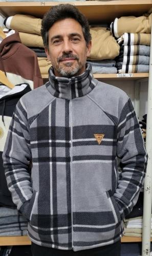 Campera Polar con Piel