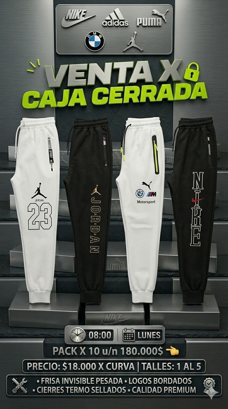 Joggers Frezados Premium Bordados - Imagen 2