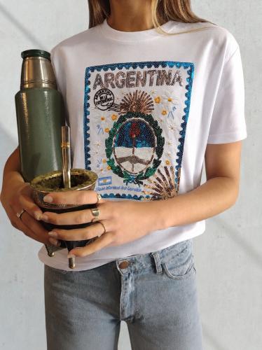 Argentina Remera  Bordada