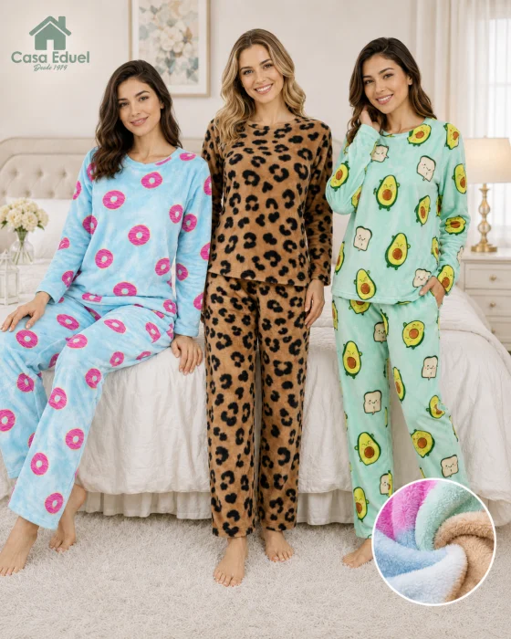Pijama Polar Soft Dama Estampado