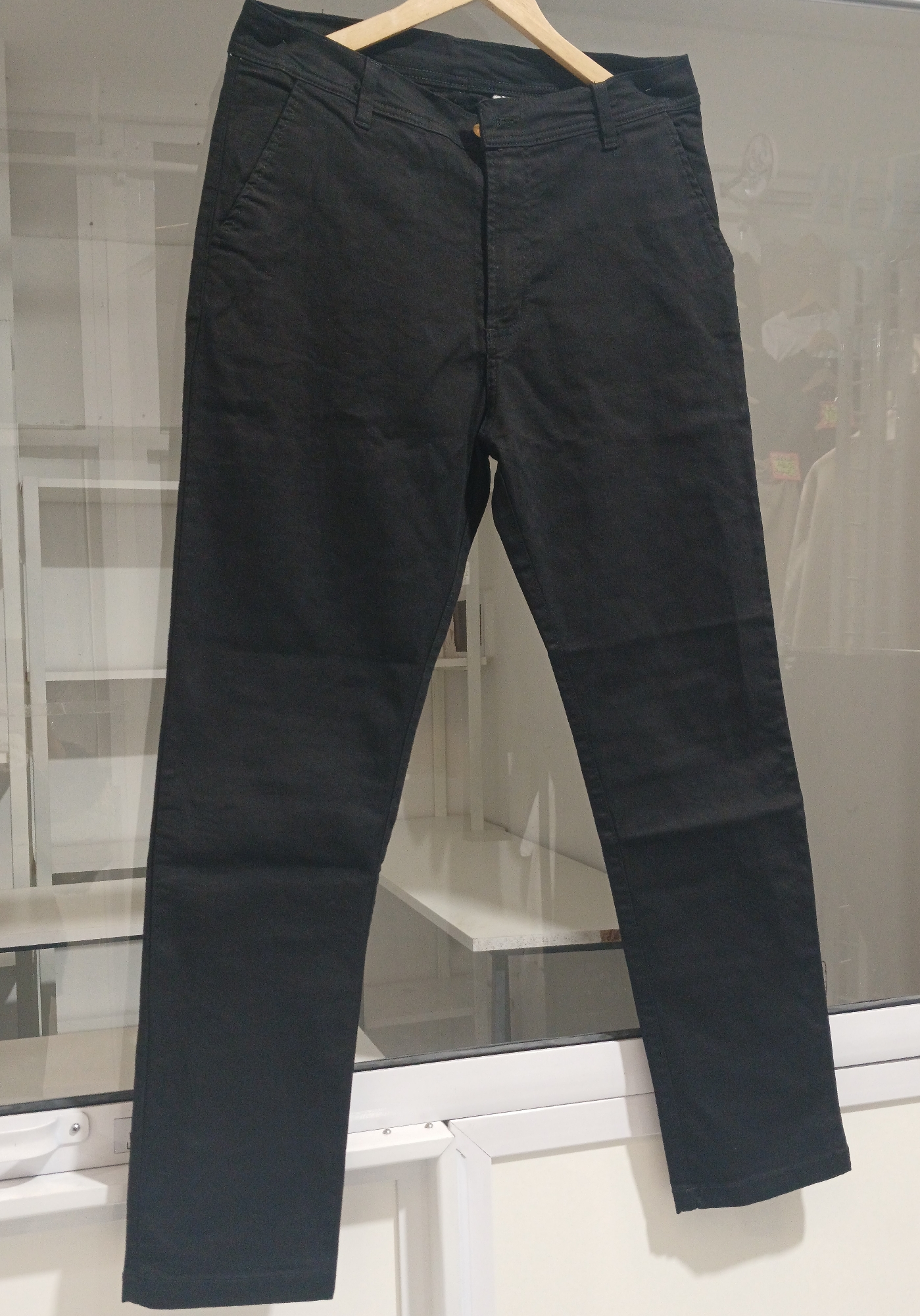Pantalón Negro Bolsillo Chino New - Imagen 1