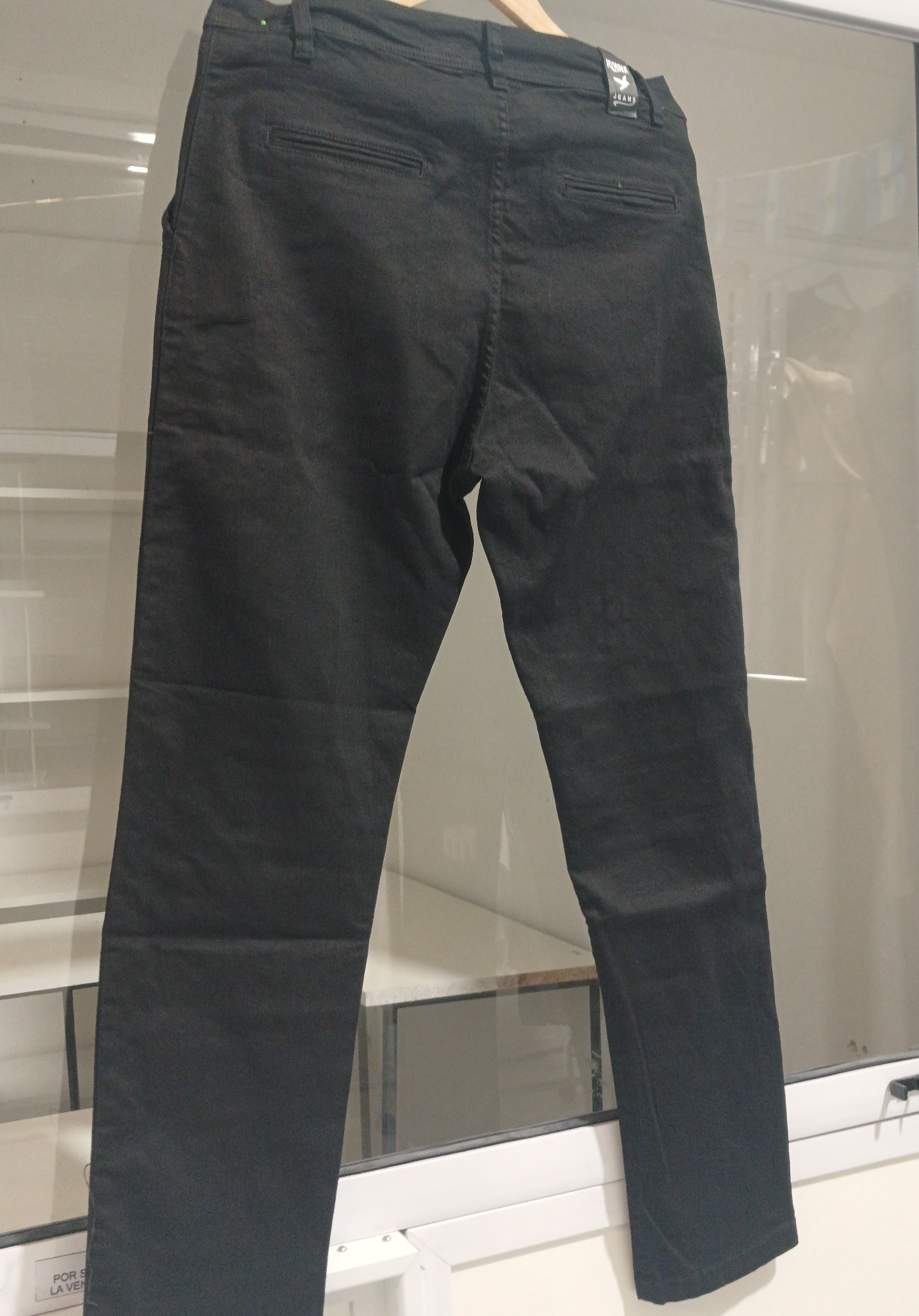 Pantalón Negro Bolsillo Chino New - Imagen 2