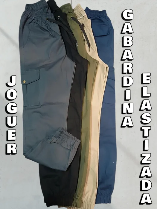 Jogger Cargo Gabardina Elastizada