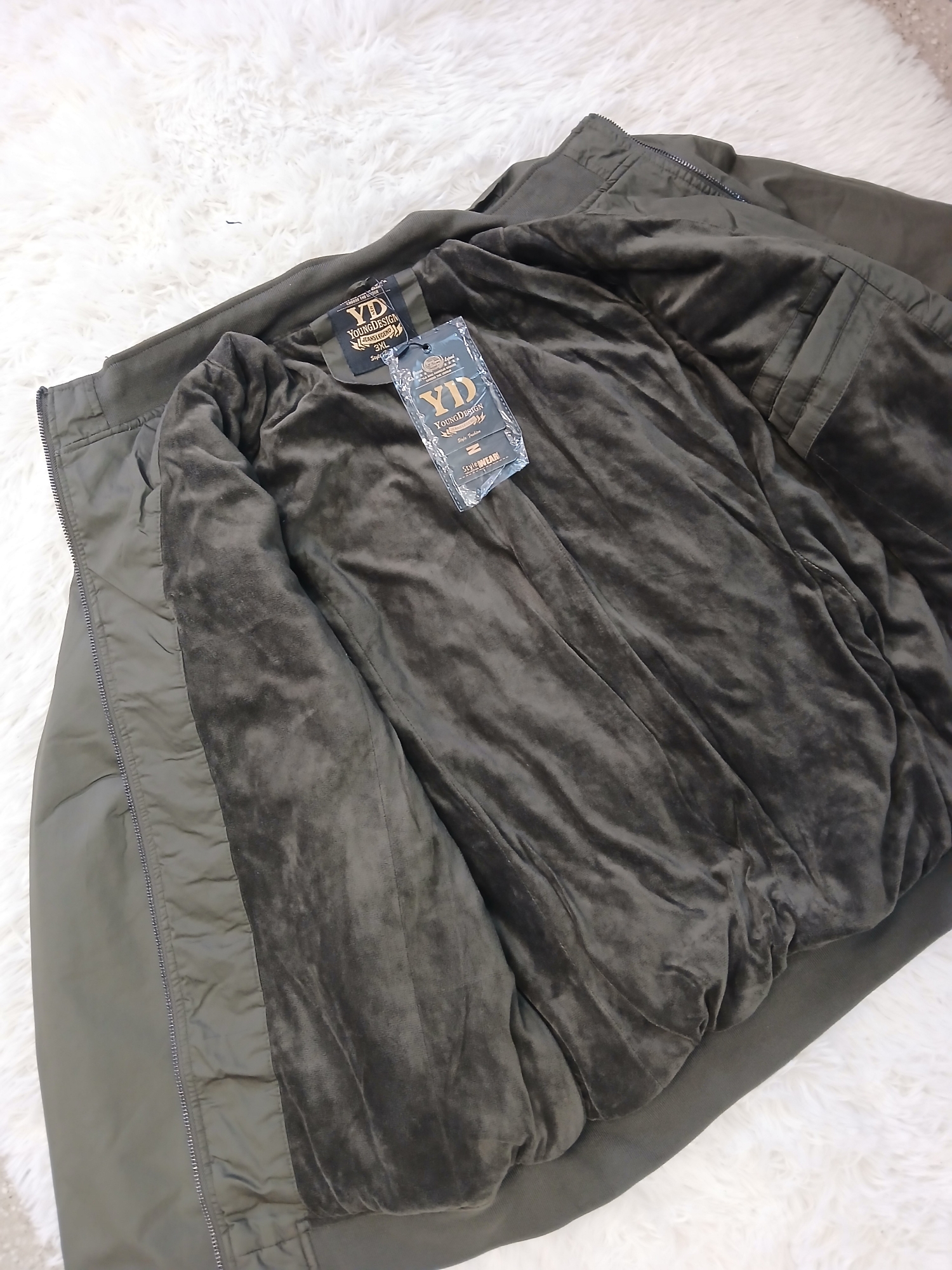Campera Gabardina con Piel Cuello Moe Importado Yd New Collection - Imagen 2