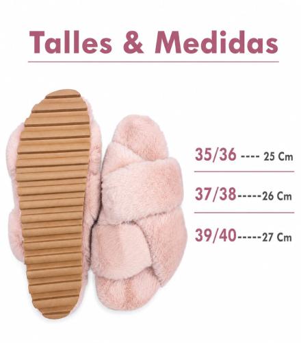 Pantuflas Enlazadas & Castorino / Pelo de Conejo - Miniatura 7