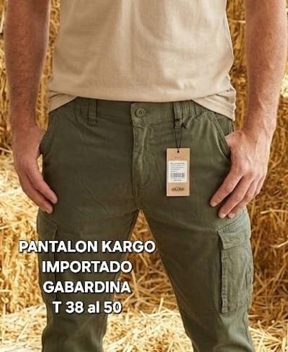 Pantalon Kargo Gabardina Importado