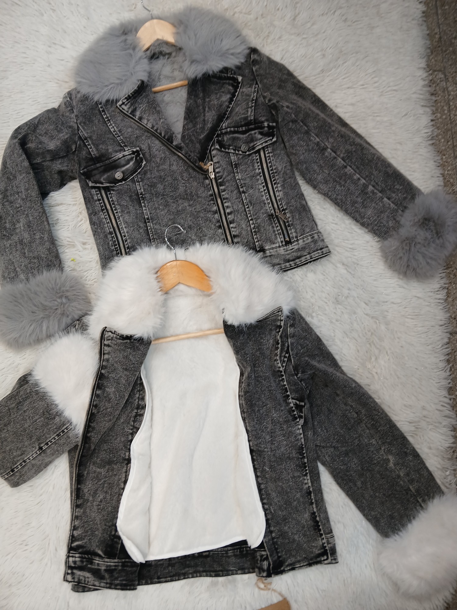Campera de Jean con Piel Desmontable _ Timill - Imagen 1