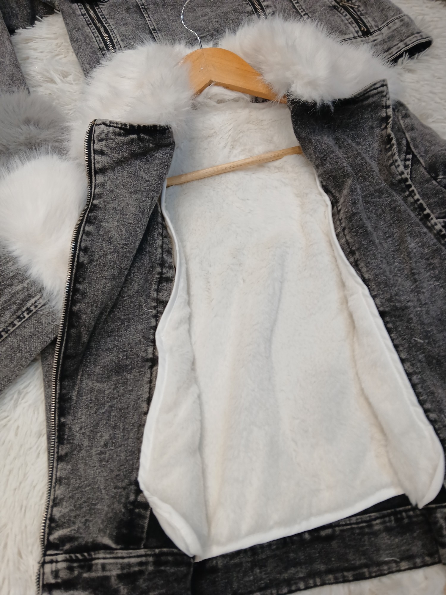 Campera de Jean con Piel Desmontable _ Timill - Imagen 2