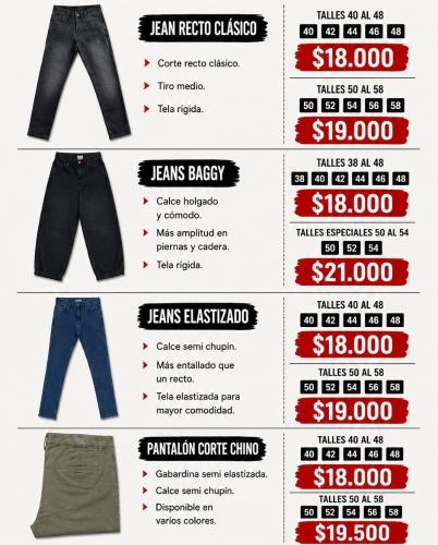 Jeans del 40 al 58