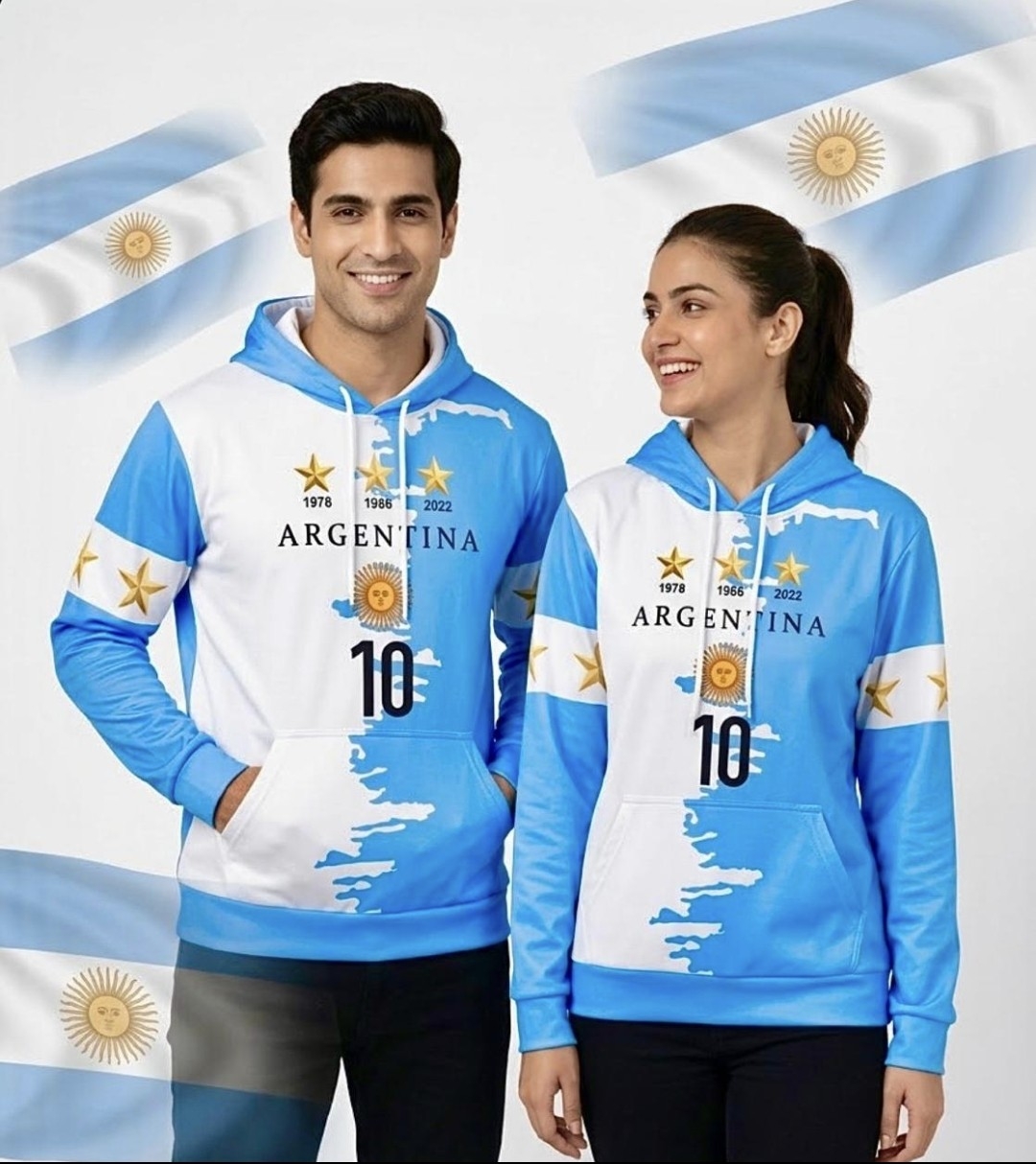 Buzo Argentina con Capucha Adulto 1al 5 - Imagen 1