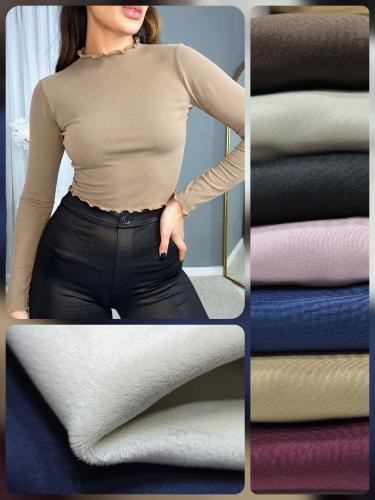 Media Polera Roulette de Modal con Plush